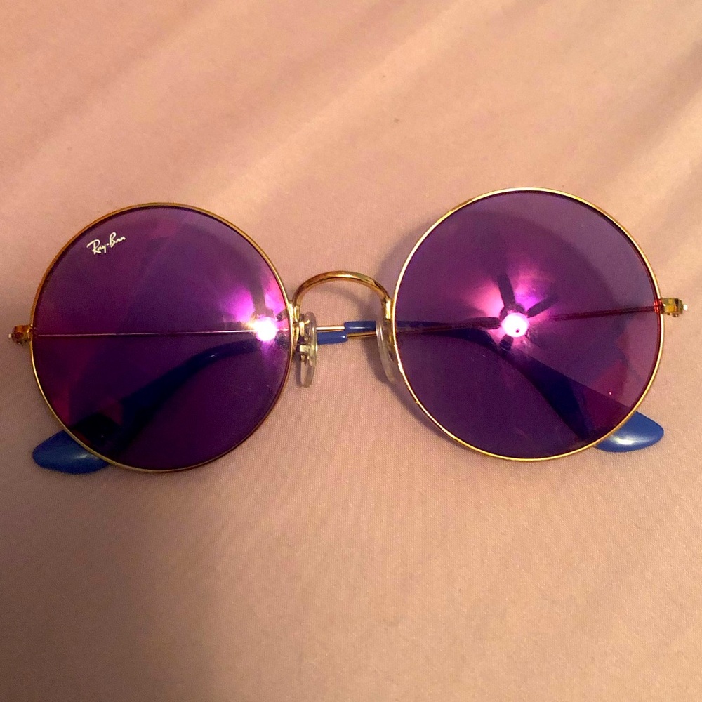 Purple Ray Ban sunglasses